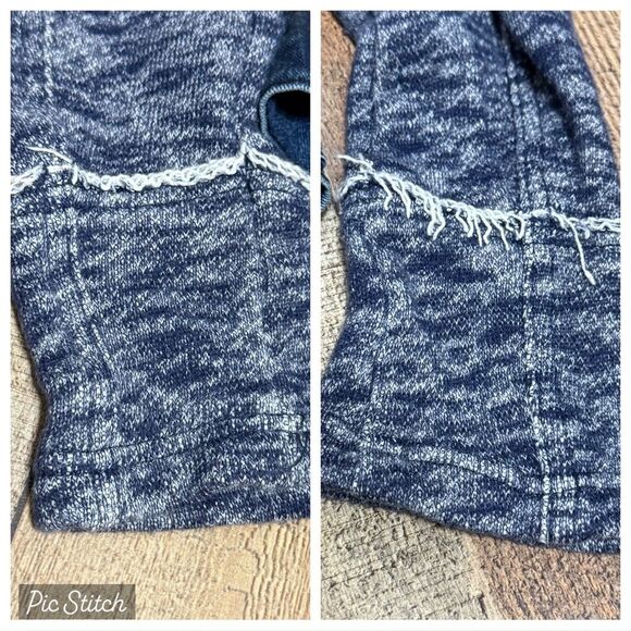 Free People Denim & Knit Hooded Jacket - size XS - Picture 7 of 15